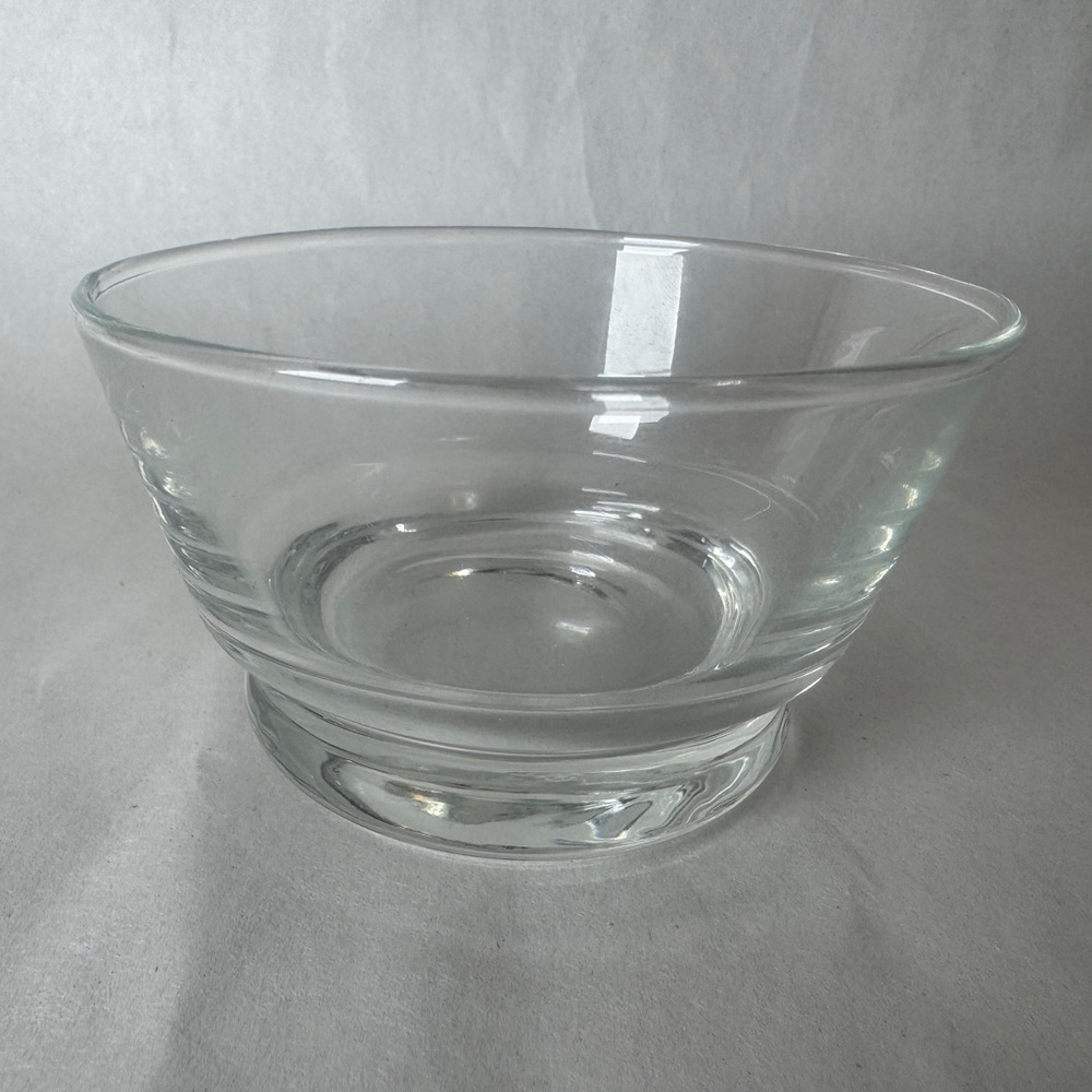 Vintage Libbey Footed Dessert Bowl/ Dish – Early Script “L”, Mid-Century Glass